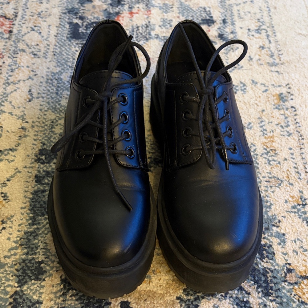Call It Spring Women’s Black Platform Oxfords